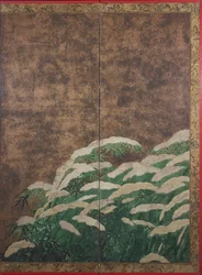 Bambus im Schnee, ca. 1600